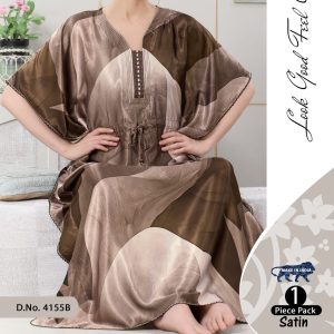 XL Butterfly Satin Kaftan